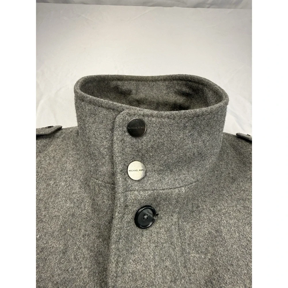 Michael Michael Kors‎ Women's Gray Wool Blend Military Coat Jacket Size S
